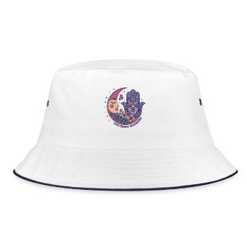 Spirituality Sacred Geometry Universal Harmony - Bucket Hat - white/navy - Front