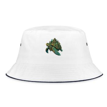 Terrapin Temple Ruins with Crystal Islands - Bucket Hat - white/navy - Front