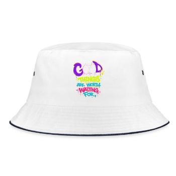 Good_hosszu - Bucket Hat - white/navy - Front
