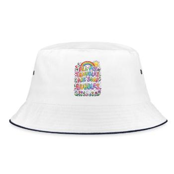 All My Troubles Are Soap Bubbles - Bucket Hat - white/navy - Front