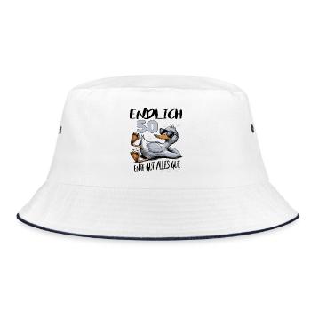 Geburtstag Ente Gut Alles Gut 50 Jahre - Bucket Hat - Weiß/Navy - Vorne