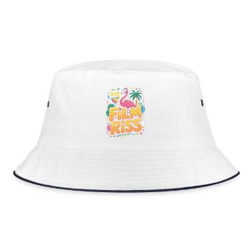 Mallorca Team Filmriss Party JGA Partycrew Malle - Bucket Hat - Weiß/Navy - Vorne