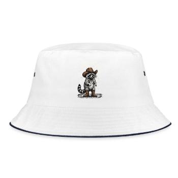 Off To Get A Little Silly - Bucket Hat - white/navy - Front