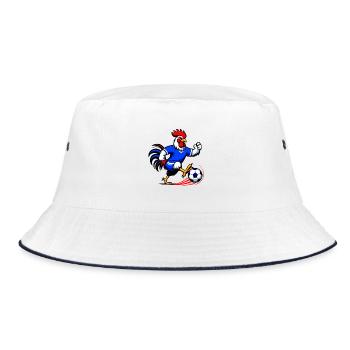 Coq Foot Bleu Dynamique - sport - Bucket Hat - white/navy - Front