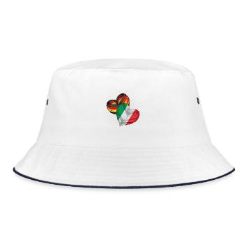 Friendship between the flags of Germany - Bucket Hat - white/navy - Front