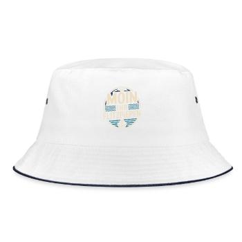 Moin Ihr Flitzpiepen Norddeutsch Hamburg Büro Moin - Bucket Hat - Weiß/Navy - Vorne