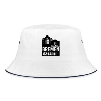 bremen ostertor - Bucket Hat - Weiß/Navy - Vorne