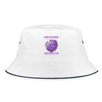 Counting Memories – Dementia Education - Bucket Hat - white/navy - Front