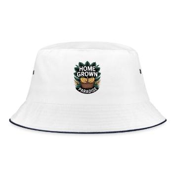 Home Grown Paradise Tropical Garden - Bucket Hat - white/navy - Front