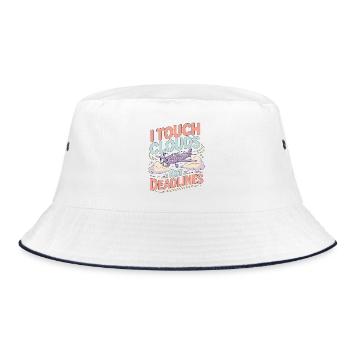 Private Pilot I Touch Clouds Flight Instructor - Bucket Hat - white/navy - Front