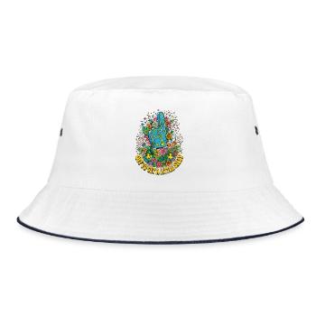 Off To Get A Little Silly - Bucket Hat - white/navy - Front