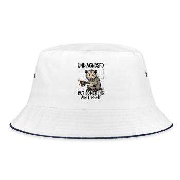 Not diagnosed, but something is wrong - Bucket Hat - white/navy - Front