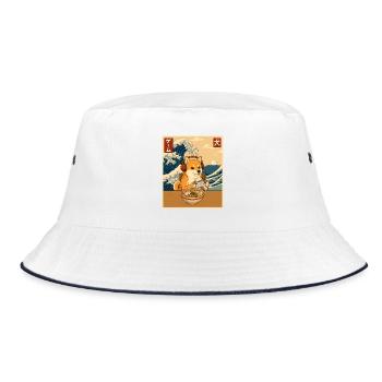 Kawaii Gamer Shiba Inu Ramen Anime - Bucket Hat - white/navy - Front