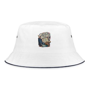 Tournament-Weekend Kid Dirt-Ready Baseball Girl - Bucket Hat - white/navy - Front