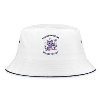 My Nervous System Has Left the Chat - Bucket Hat - white/navy - Front