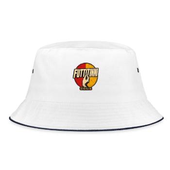 Futtitinni Sicilia Sicilian Flag Italian Island Pr - Bucket Hat - white/navy - Front