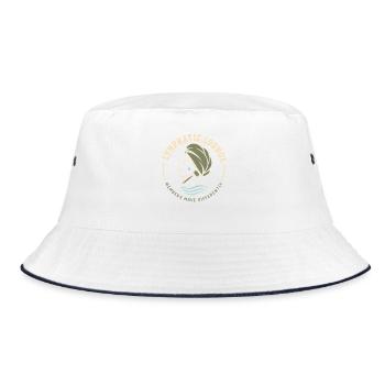 Lymphsystem Lymphdrainage Wellness Geschenk - Bucket Hat - Weiß/Navy - Vorne
