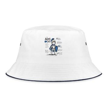 God's Armor Warrior: Faith & Courage - Bucket Hat - white/navy - Front