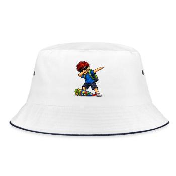 Dabbing ABC Shooter Red Hair (Ginger) - Bucket Hat - white/navy - Front