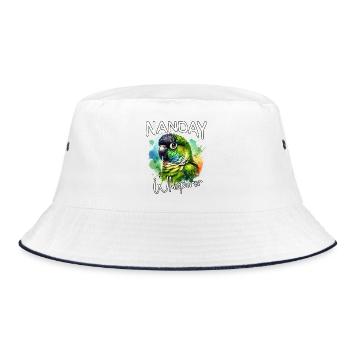 Nandays Parakeet Whisperer - Bucket Hat - white/navy - Front