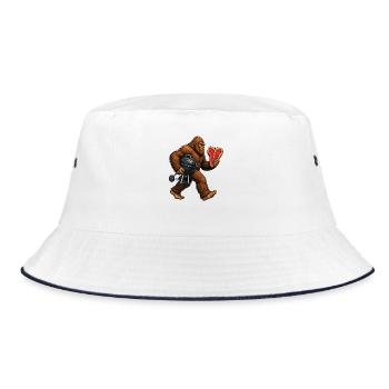 Gril Bigfoot, barbecue Sasquatch - Bob - blanc/marine - Devant