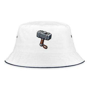 Mjolnir Runehammer Graphics - Bucket Hat - white/navy - Front