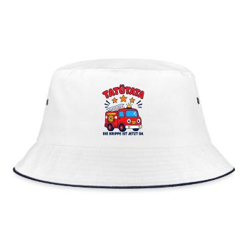 Tatütata – die Krippe ist jetzt da Feuerwehr - Bucket Hat - Weiß/Navy - Vorne