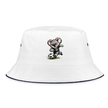 Koala mignon jouant au foot - Bob - blanc/marine - Devant
