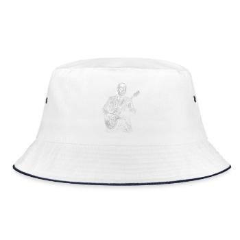 Grover Cleveland Guitar - Bucket Hat - white/navy - Front
