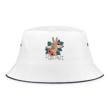Aloha Vibes Surf Peace Hand Hawaii - Bob - blanc/marine - Devant