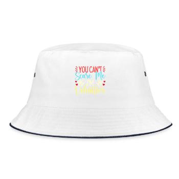 Volunteer Appreciation You Can ́t Scare Me - Bucket Hat - white/navy - Front