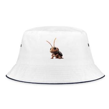 cockroach cockroach insects cockroach cockroaches - Bucket Hat - white/navy - Front