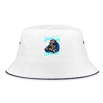 Jeu vidéo Gamer Gaming Raccoon - Bob - blanc/marine - Devant