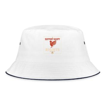 Harpy Greek Mythology Fantasy Monster - Bucket Hat - white/navy - Front