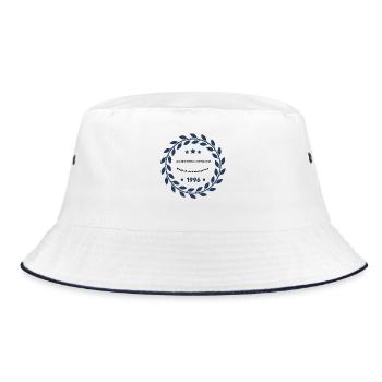Vintage Lorbeerkranz 1996 Emblem, 30. Geburtstag  - Bucket Hat - Weiß/Navy - Vorne
