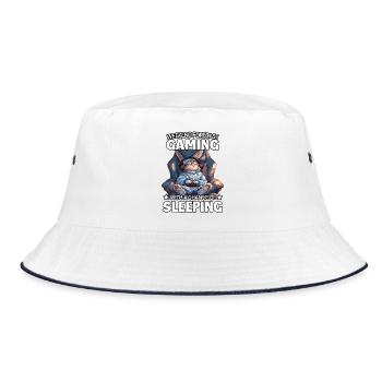 Weekend Gaming: Sleeping Bunny - Bucket Hat - white/navy - Front
