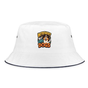 Shetland Shepherd - Bucket Hat - white/navy - Front