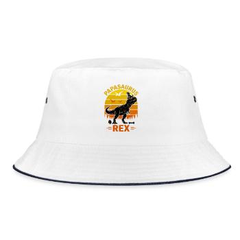 Papasaurus Rex Dinosaure Fête Des Pères - Bob - blanc/marine - Devant