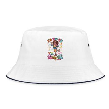 I'm not 40 Im 30 Ten Birthday - Bucket Hat - Weiß/Navy - Vorne