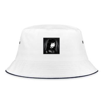 Goth in the fog - Bucket Hat - white/navy - Front