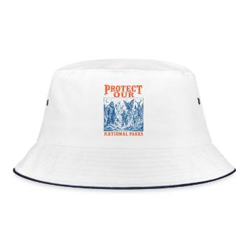 Cryptid Protect Our National Parks - Bucket Hat - white/navy - Front