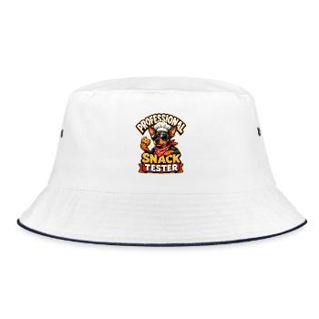 Miniature Pinscher - Bucket Hat - white/navy - Front