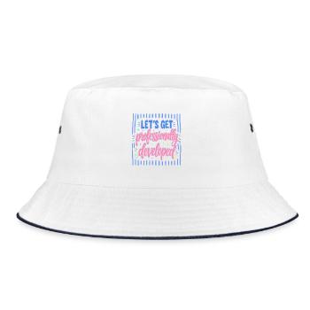 Let's professionally developed - Bucket Hat - white/navy - Front