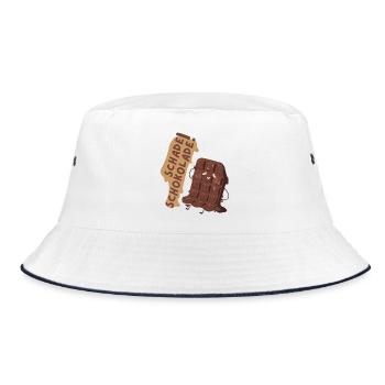 What a pity chocolate! - Bucket Hat - white/navy - Front
