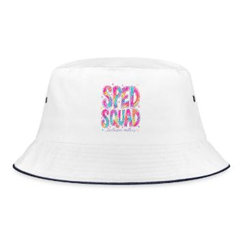 Sonderpädagogiklehrer der Sondereinheit - Bucket Hat - Weiß/Navy - Vorne