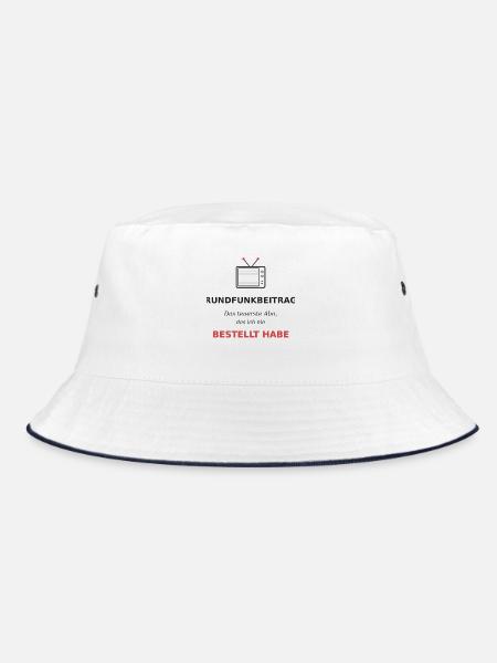 Rundfrunkbeitrag das teuerste Abo - Bucket Hat - Weiß/Navy