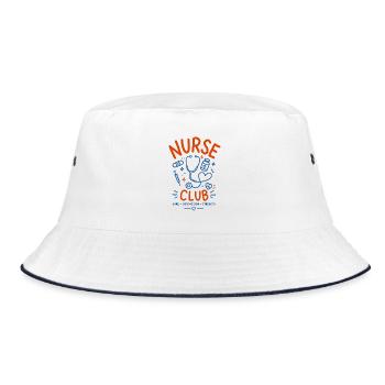 Nurse t-shirt design - Bucket Hat - white/navy - Front