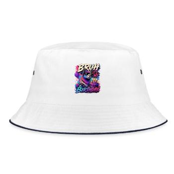 Mec, c’est mon mème d’anniversaire Cooles Llama - Bob - blanc/marine - Devant