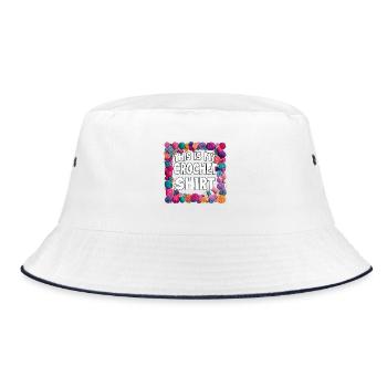My crochet shirt saying - Bucket Hat - white/navy - Front