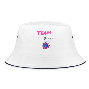 Bachelorette party. BRIDE. TEAM. TEAM MARIEE. BRIDE-TO-BE - Bucket Hat - white/navy - Front